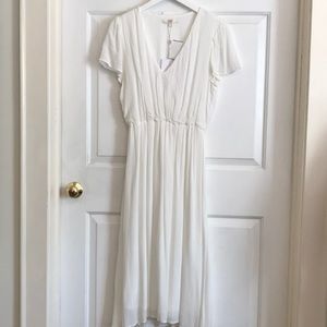 White midi dress